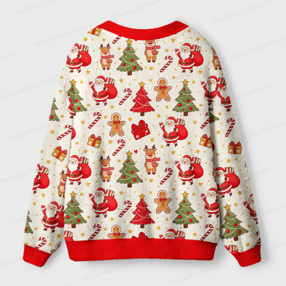 Pagewings Christmas Book Light Knit Unisex Cardigan Sweaters