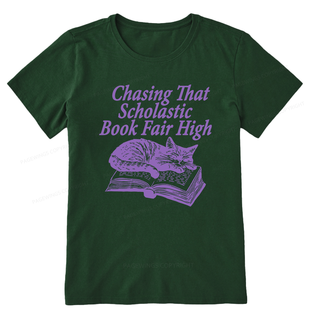 Pagewings Chasing That Scholastic Book Fair High Unisex Classic T-shirt