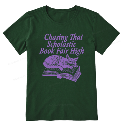 Pagewings Chasing That Scholastic Book Fair High Unisex Classic T-shirt