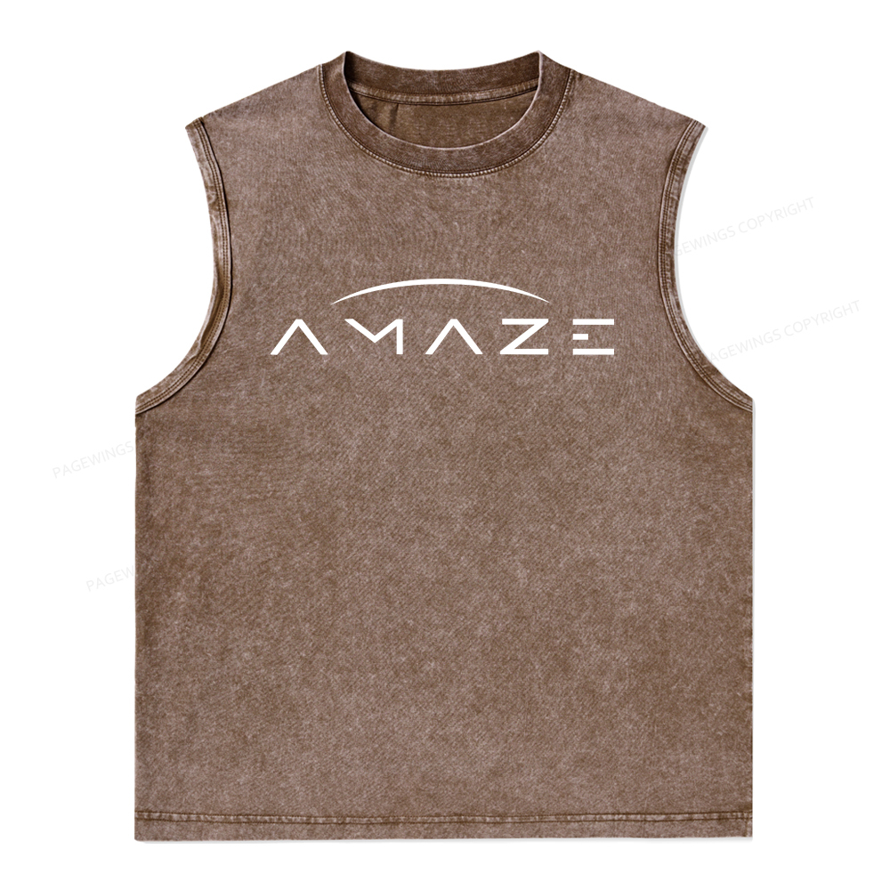 Pagewings Amaze Unisex Washed Tank Top