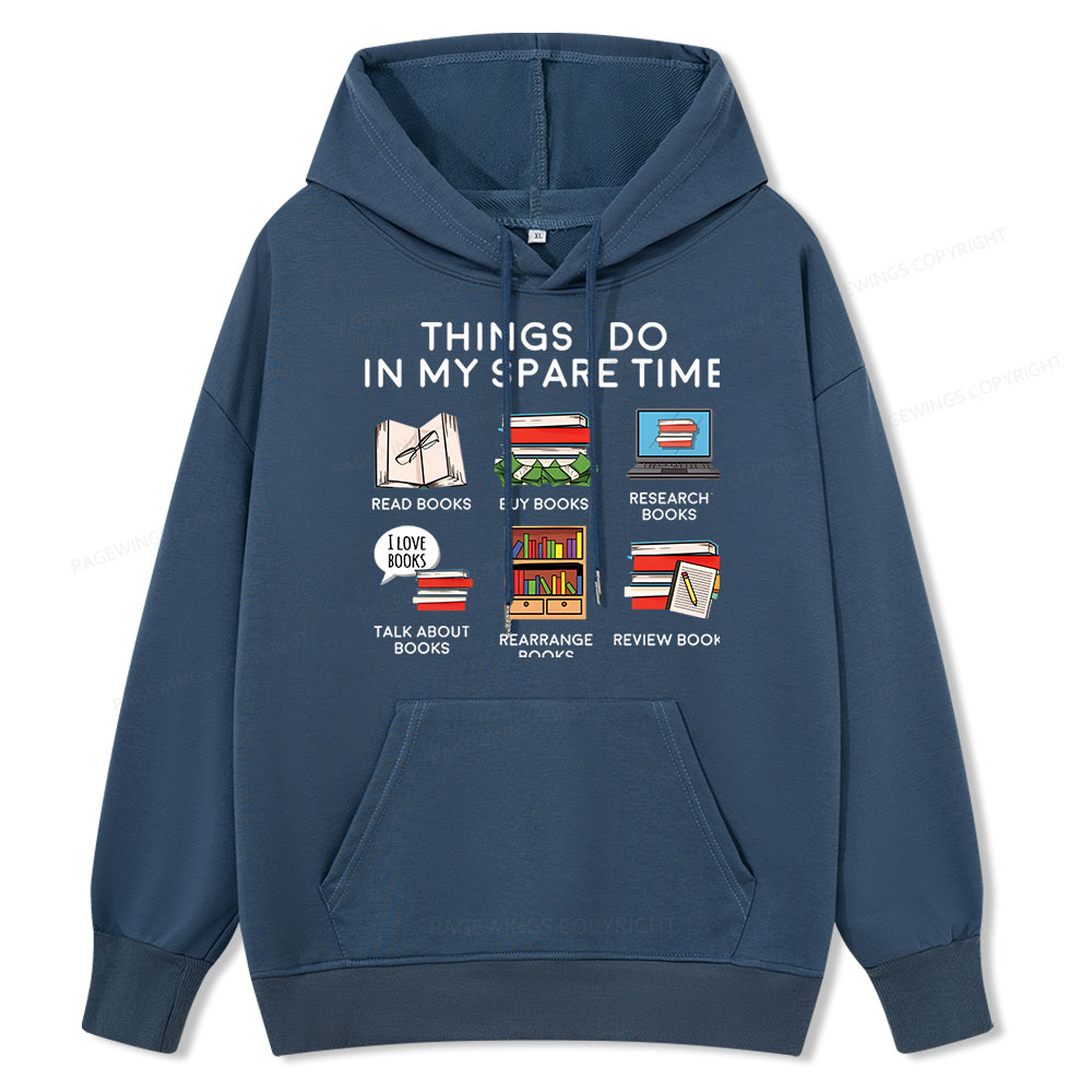 Pagewings Books Reading In My Spare Time Unisex Classic Hoodie