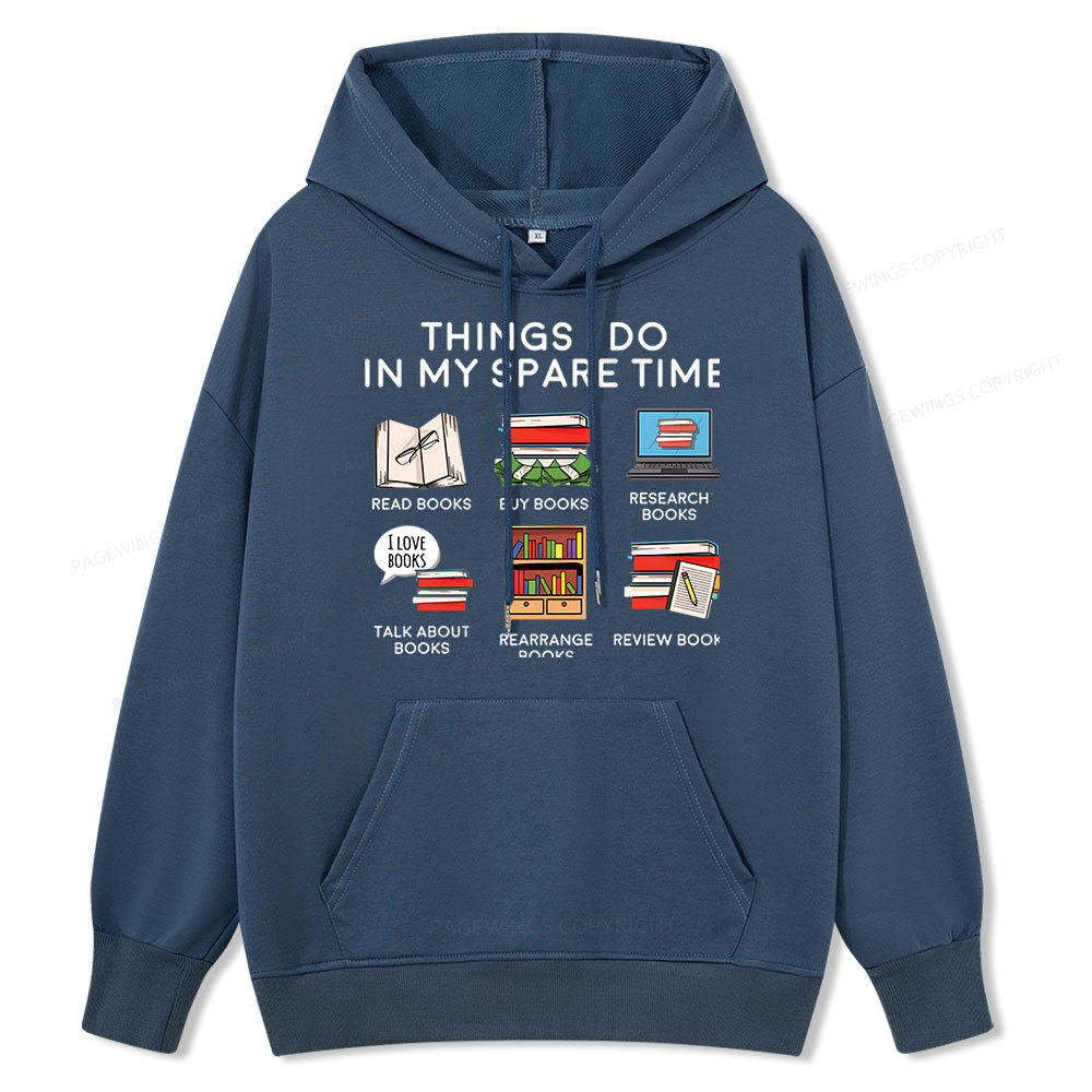 Pagewings Books Reading In My Spare Time Unisex Classic Hoodie