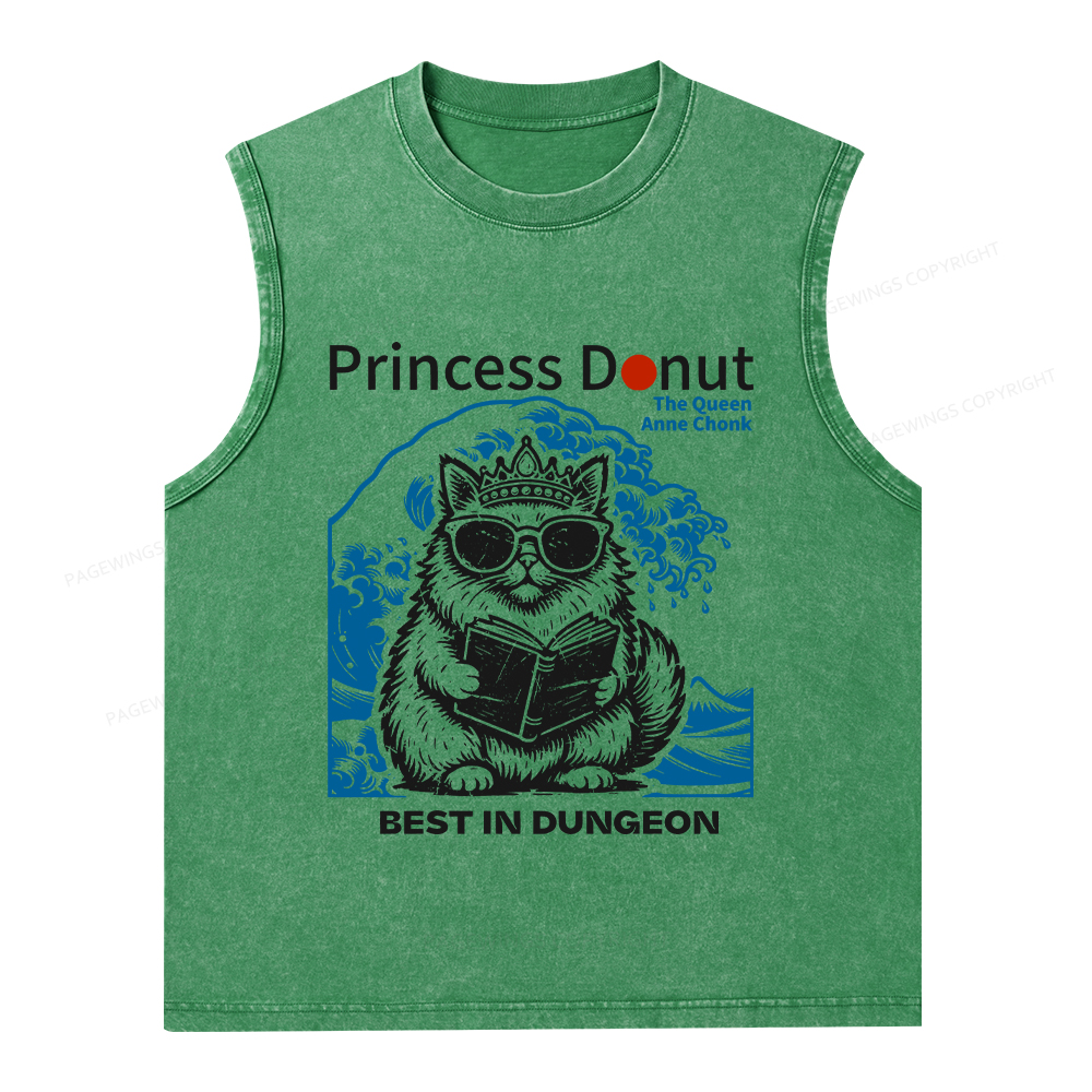 Pagewings Princess Donut Unisex Washed Tank Top
