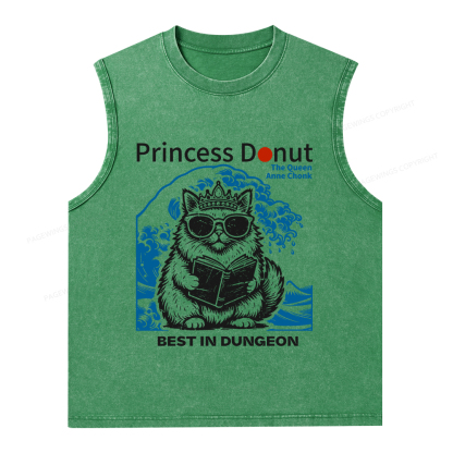 Pagewings Princess Donut Unisex Washed Tank Top