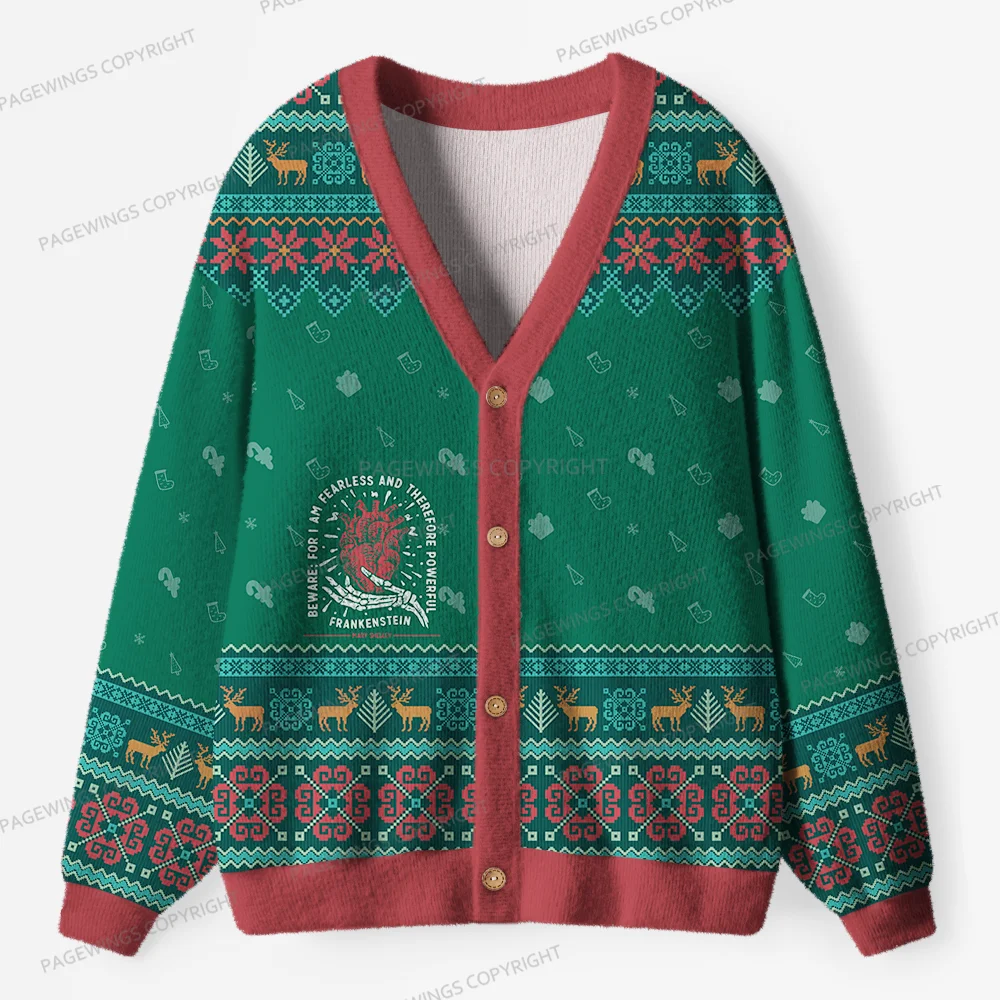 Pagewings Frankenstein Unisex Ugly Cardigan Sweaters