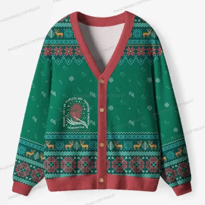 Pagewings Frankenstein Unisex Ugly Cardigan Sweaters