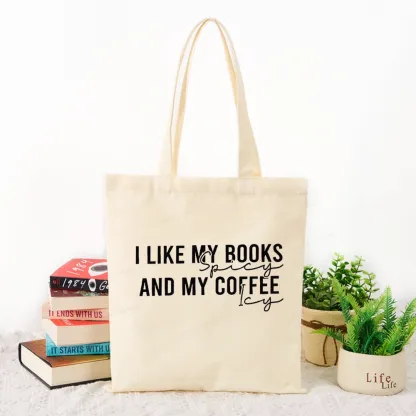 Pagewings I Like My Books And My Coffee Tote Bag