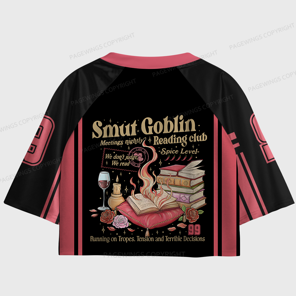 Pagewings Smut Goblin Reading Club Women's Cropped Jersey