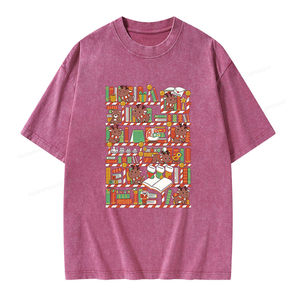 Pagewings Toys Library Unisex Washed T-shirt