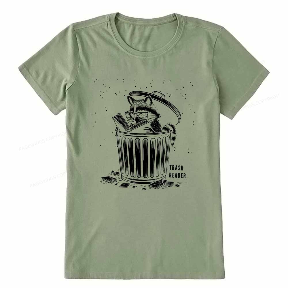 Pagewings Trash Reader Raccoon - Book Quote Unisex Classic T-shirt