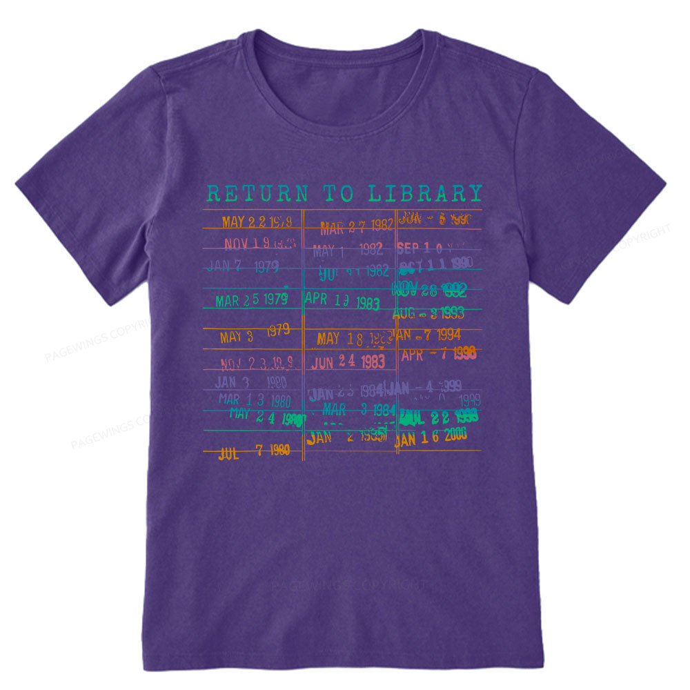 Pagewing Vintage Library Rainbow Unisex Classic T-shirt