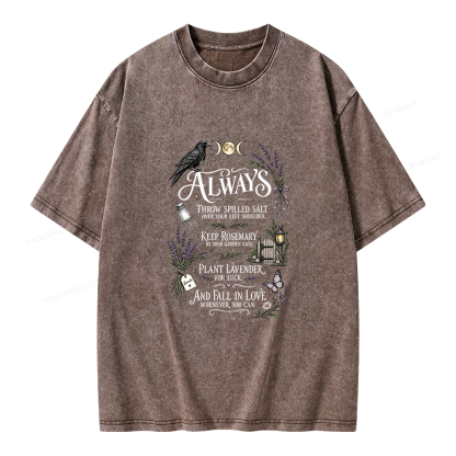 Pagewings Mystical Witchy Unisex Washed T-shirt