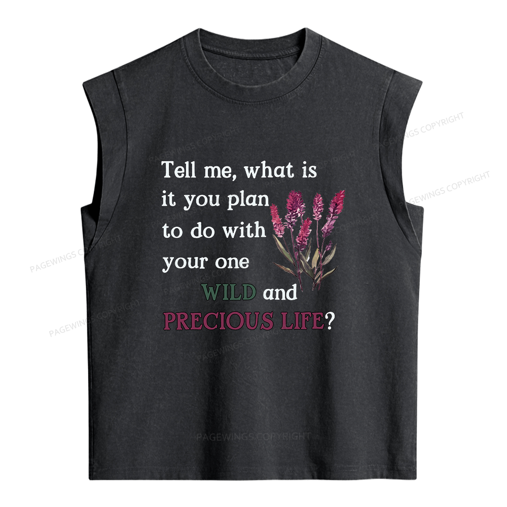 Pagewings Inspriational Quote Women's Washed Tank Top