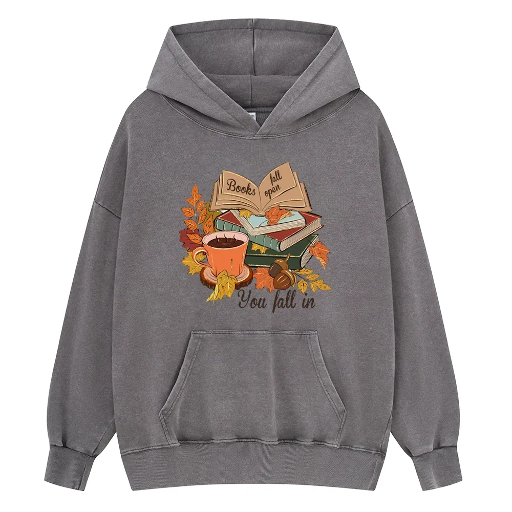 Pagewings Thanksgiving You Fall In Unisex Washed Hoodie