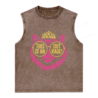 Pagewings This is an Outrage Unisex Washed Tank Top
