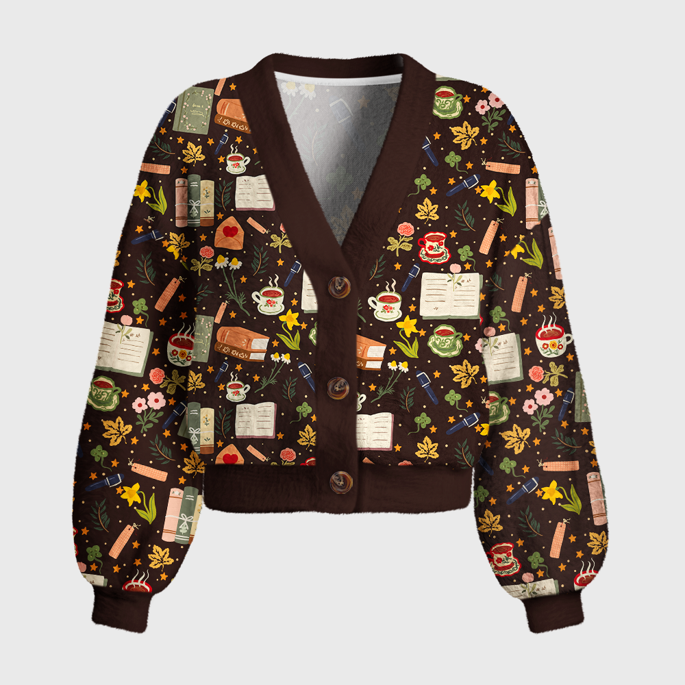 Pagewings Bookish Vibe Women's Cardigan Sweater