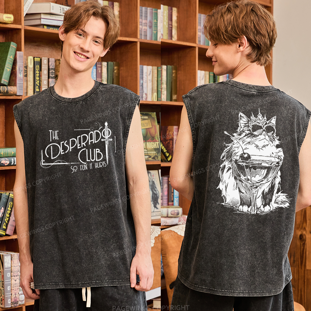 Pagewings The Desperado Club Unisex Washed Tank Top