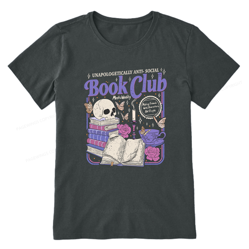 Pagewings Anti Social Book Club Unisex Classic T-shirt