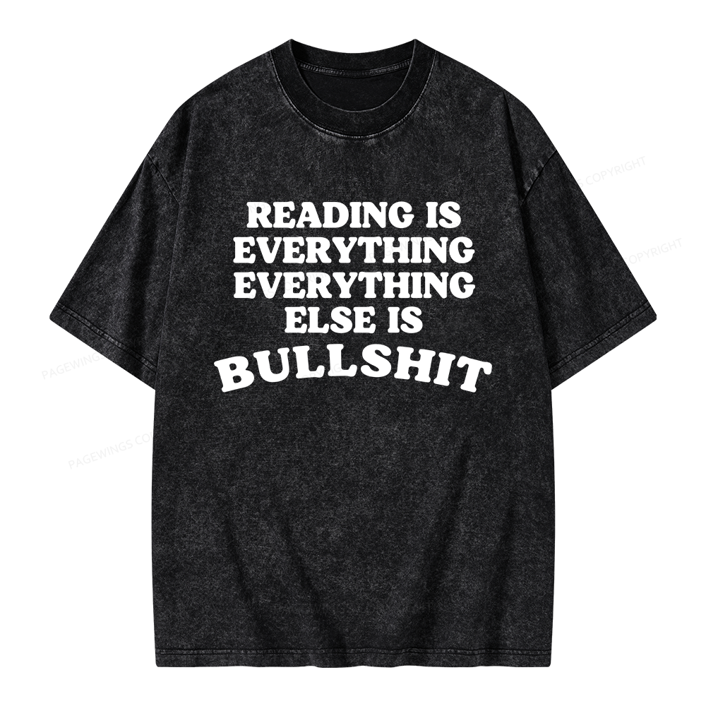 Pagewings Reading Is Everything Unisex Washed T-shirt