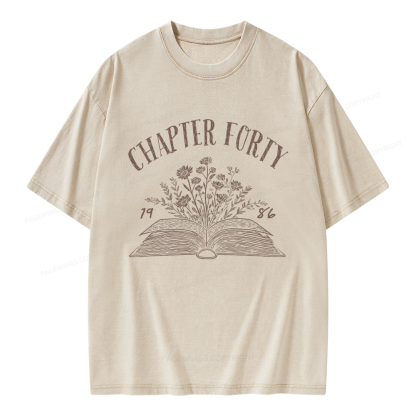 Pagewings Personalized Birthday Unisex Washed T-shirt