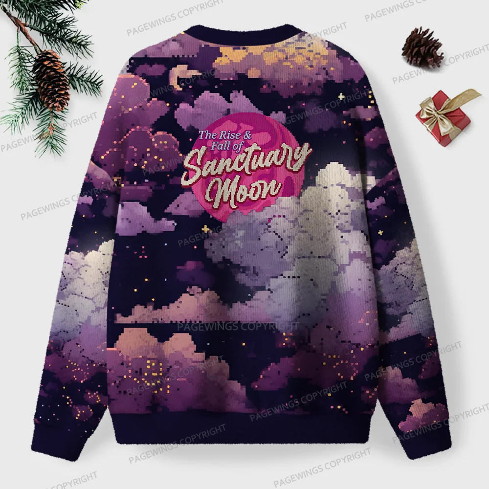 Pagewings The Rise Fall Of Sanctuary Moon Unisex Ugly Knit Sweatshirt
