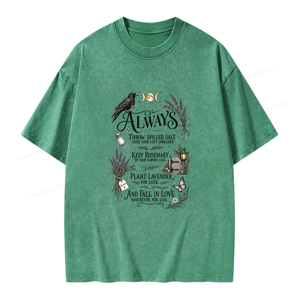 Pagewings Mystical Witchy Unisex Washed T-shirt