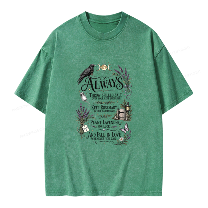 Pagewings Mystical Witchy Unisex Washed T-shirt