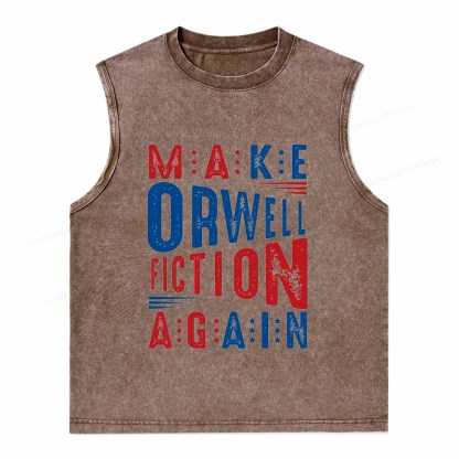 Pagewings 1984 Book Unisex Washed Tank Top