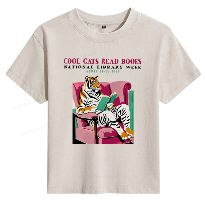 Pagewings Library Week Poster 1996 Women's Washed T-shirt