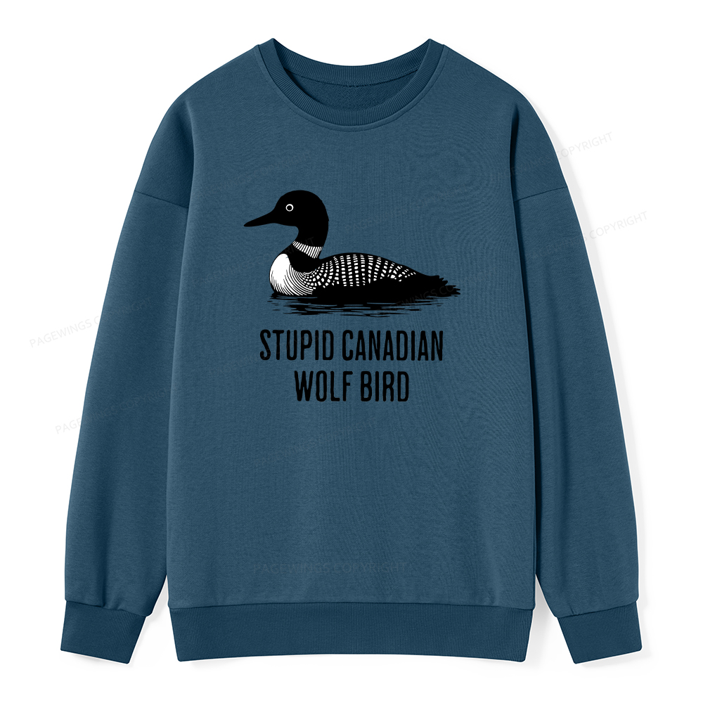 Pagewings Stupid Canadian Wolf Bird Unisex Classic Sweatshirt