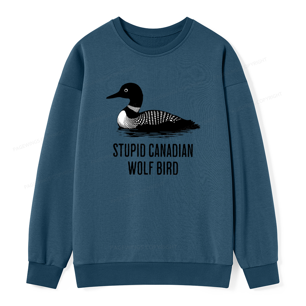 Pagewings Stupid Canadian Wolf Bird Unisex Classic Sweatshirt