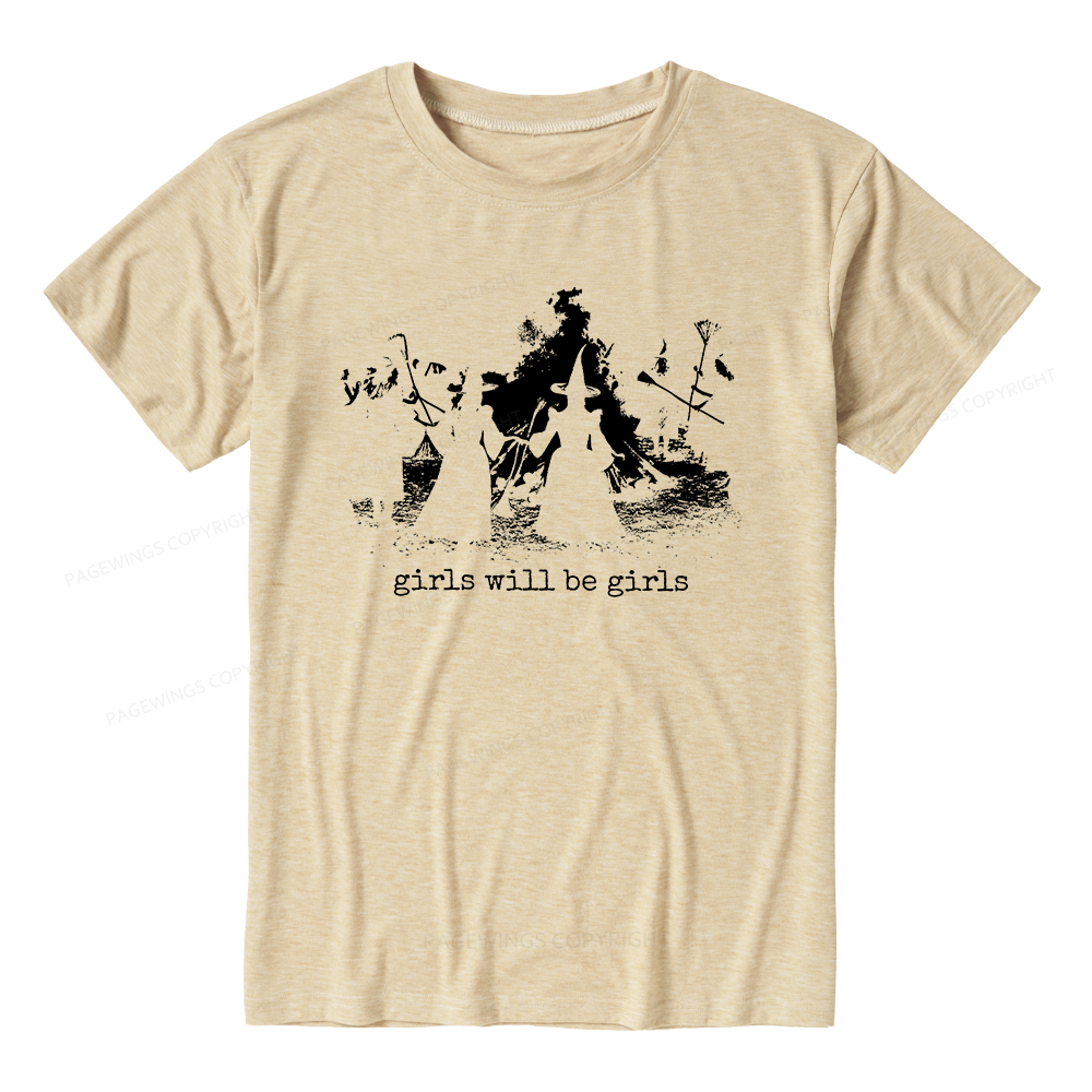 Pagewings Girls Will Be Girls Unisex Heather T-Shirt