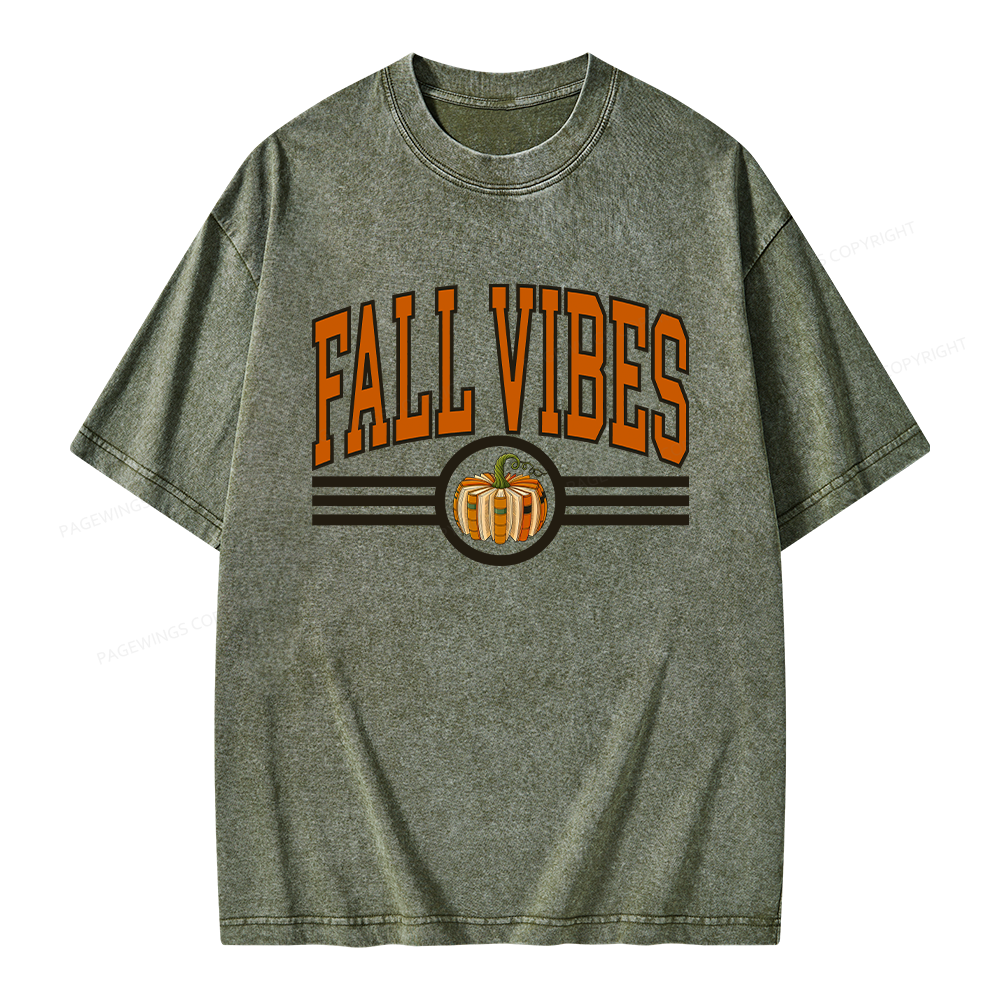 Pagewings Pumpkin Season Unisex Washed T-shirt