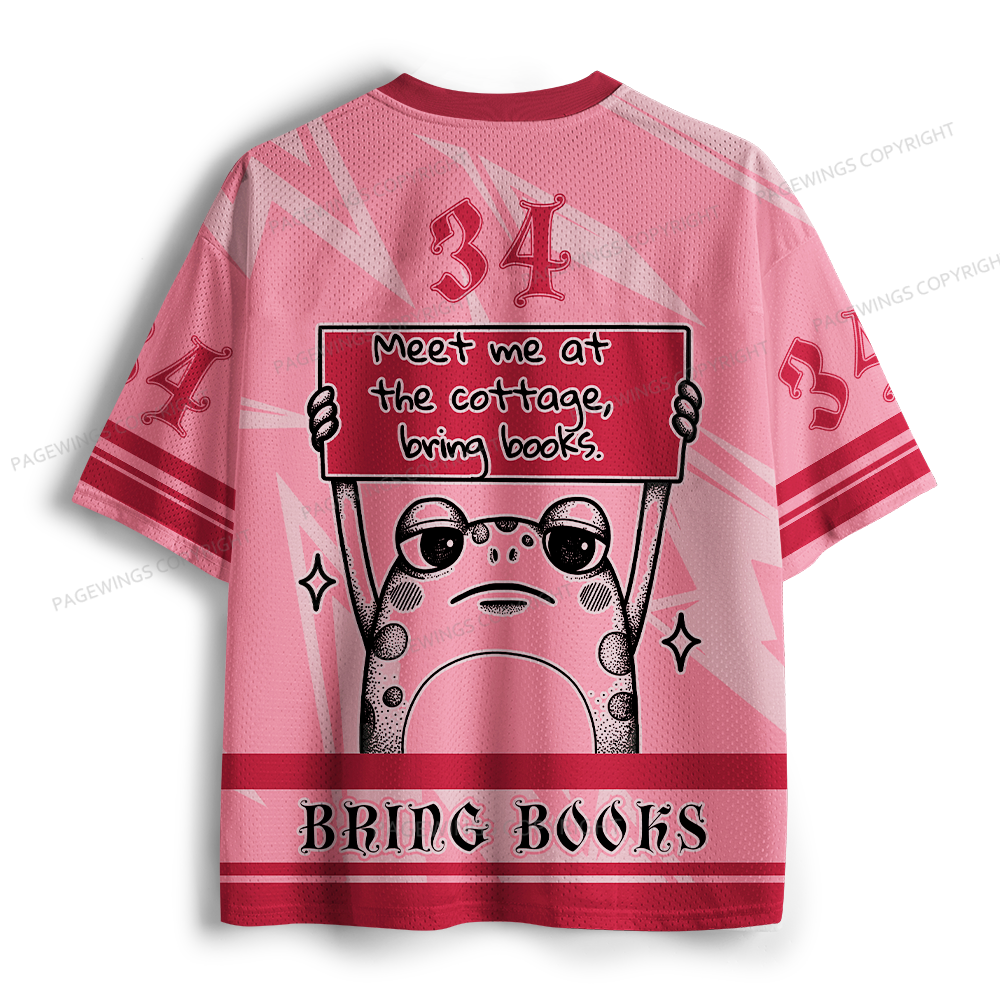 Pagewings Meet Me At The Cottage Bring Books Unisex Mesh Jersey