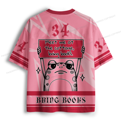 Pagewings Meet Me At The Cottage Bring Books Unisex Mesh Jersey