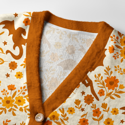 Pagewings Halloween Bookish Light Knit Unisex Cardigan Sweaters