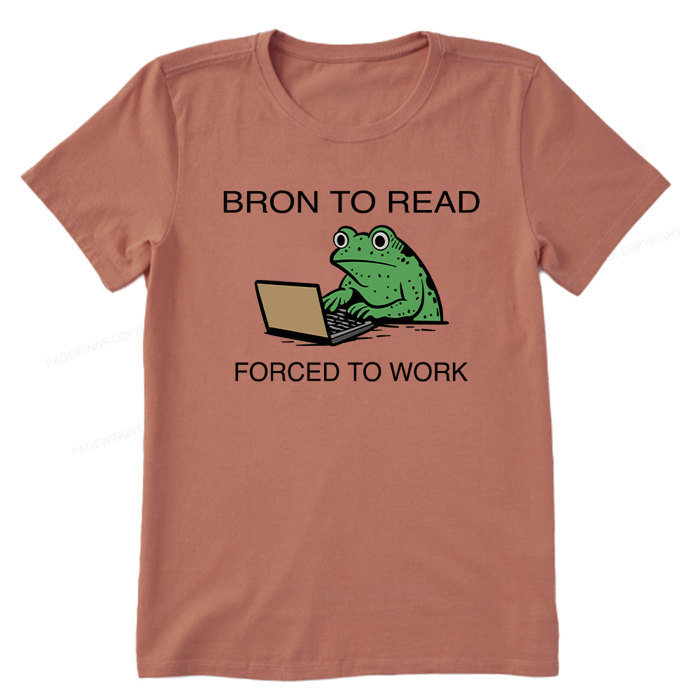Pagewings Born to Read Forced to Work Unisex Classic T-shirt