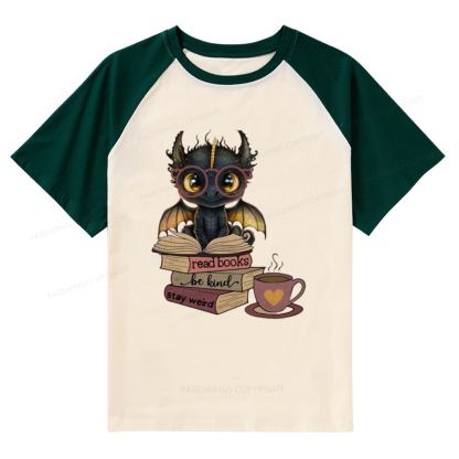 Pagewings Fourth Wing Dargon Raglan T-shirt