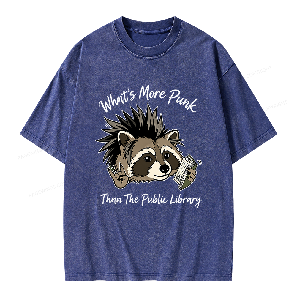 Pagewings What's More Punk Than The Public Library Unisex Washed T-shirt