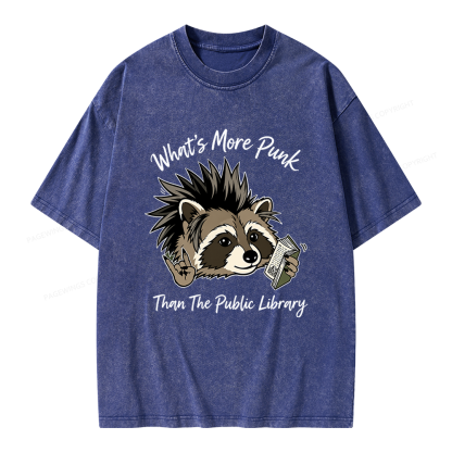 Pagewings What's More Punk Than The Public Library Unisex Washed T-shirt