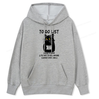 Pagewings Black Cat To Do List Unisex Classic Hoodie