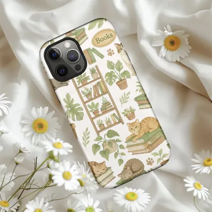 Pagewings Cats And Books Phone Case