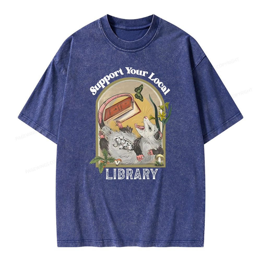 Pagewings Library Readers Make Leaders Jersey Short Sleeve Tee Unisex Washed T-shirt