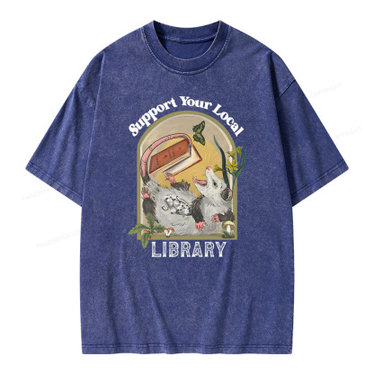 Pagewings Library Readers Make Leaders Jersey Short Sleeve Tee  Unisex Washed T-shirt