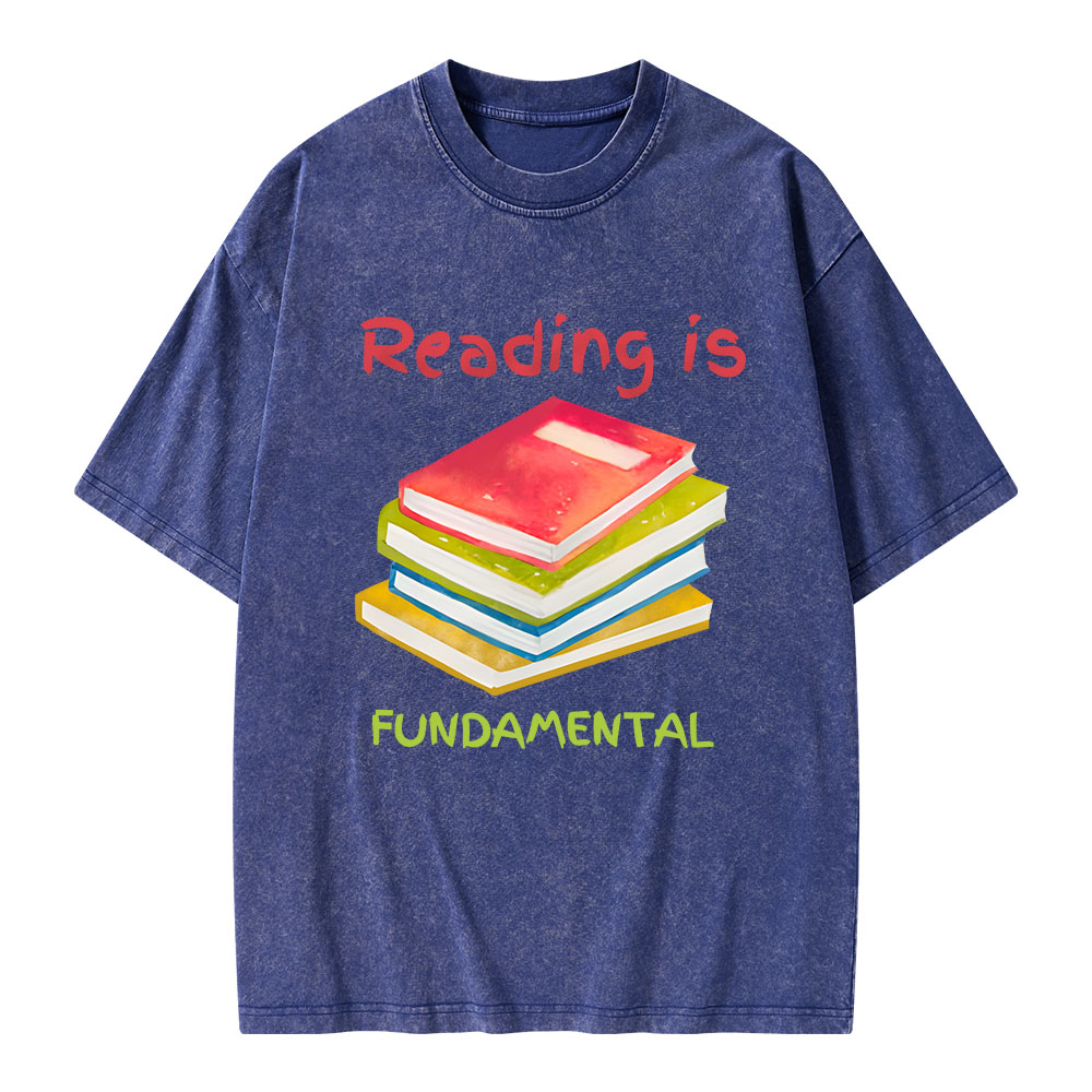 Pagewings Reading is Fundamental Unisex Washed T-shirt