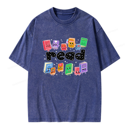 Pagewings Reading Book Unisex Washed T-shirt