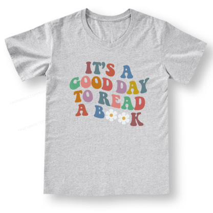 Pagewings It's A Good Day To Read A Book V-neck T-shirt