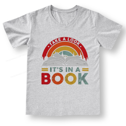 Pagewings Take A Look It's In A Book V-neck T-shirt