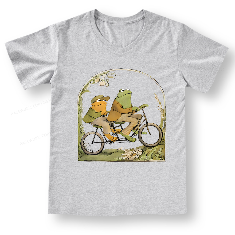Pagewings Frog And Toad Book Vintage V-neck T-shirt