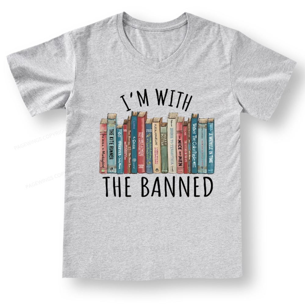 Pagewings I'm With The Banned V-neck T-shirt